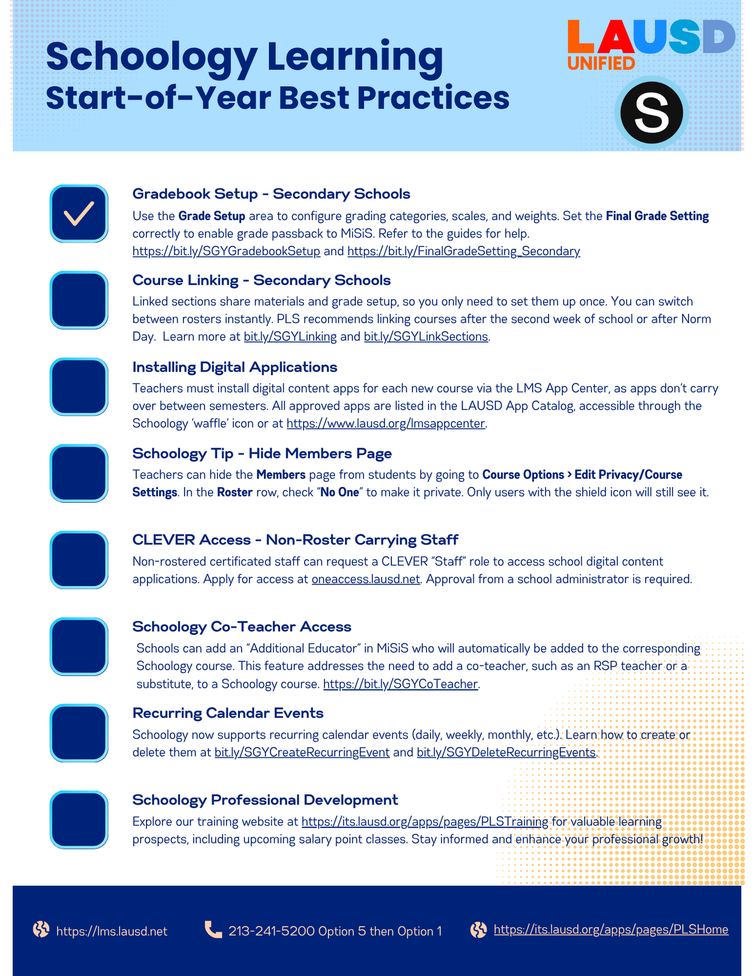 Start-of-Year Best Practices