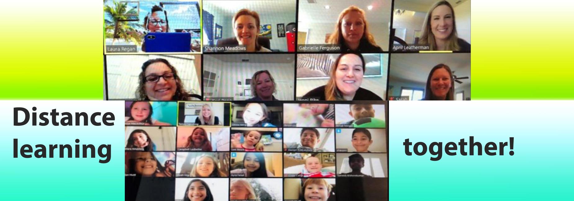 teachers and students distance learning