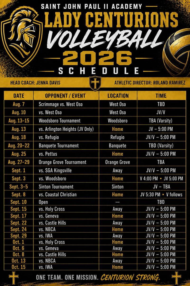 Volleyball Schedules