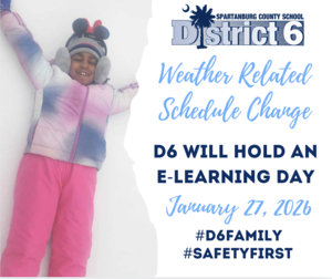 Kid in snow - weather announcement