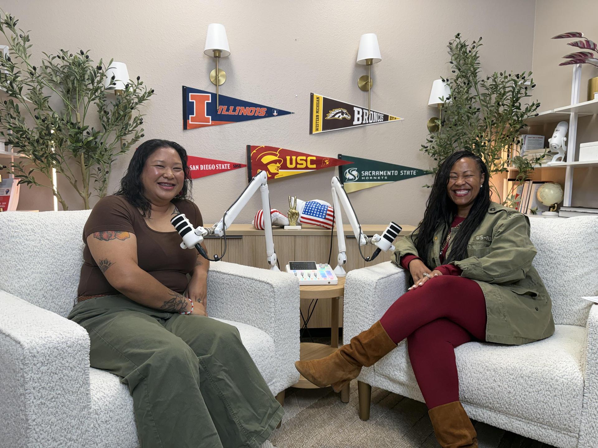 Wolkov and Dr. Spates on couch