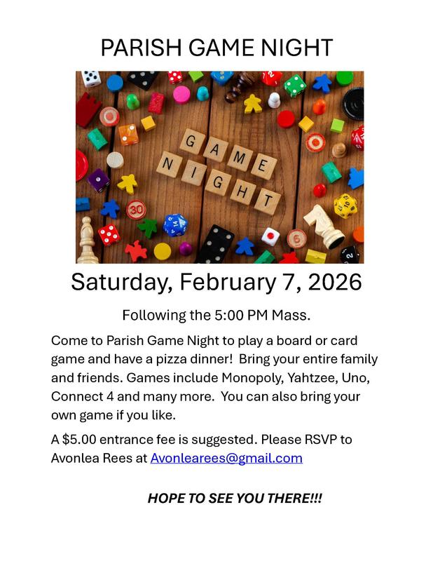 Parish Game Night is Back! Featured Photo