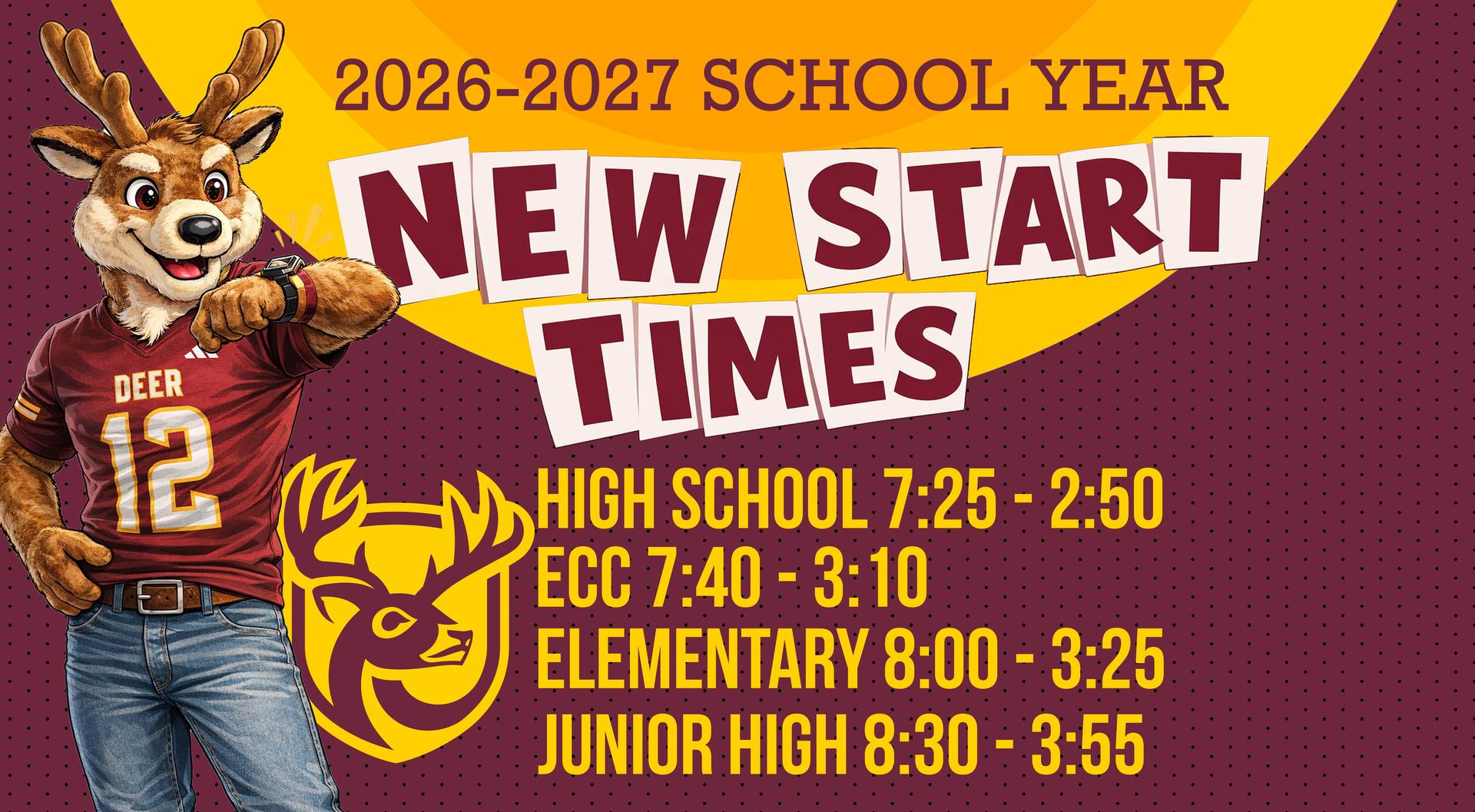 New time schedule