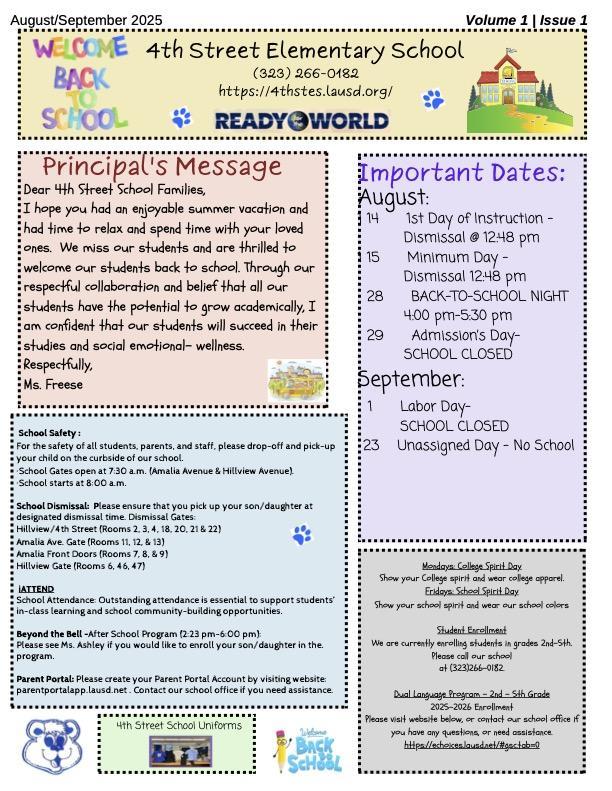 August Parent Newsletter