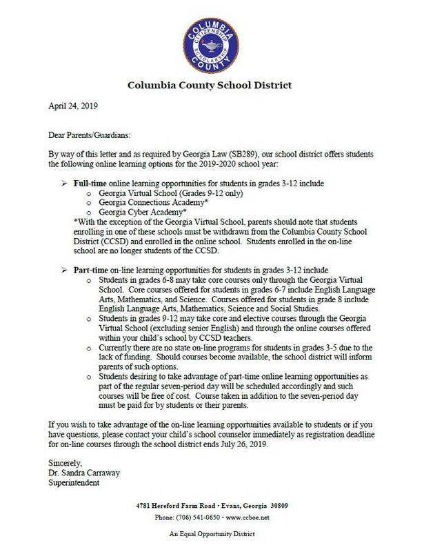 parent letter