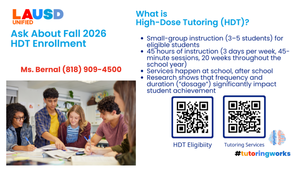 High Dose Tutoring after school 3 days a week