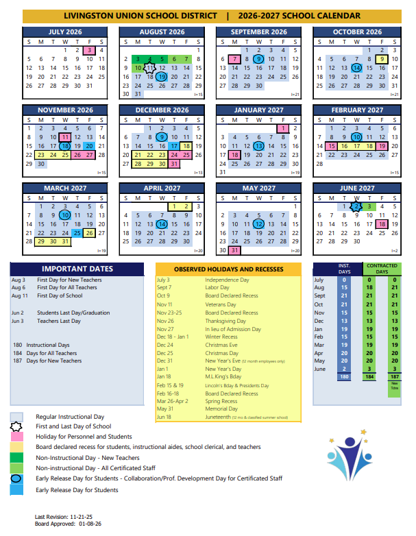 2026-2027 School Calendar