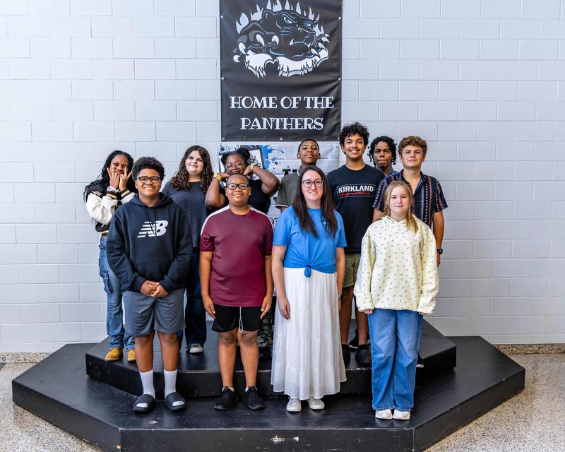 Members of the SMS Chorus pose for a picture