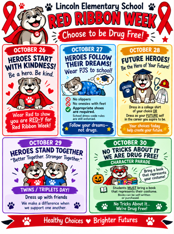 Lincoln Elementary School Red Ribbon Week