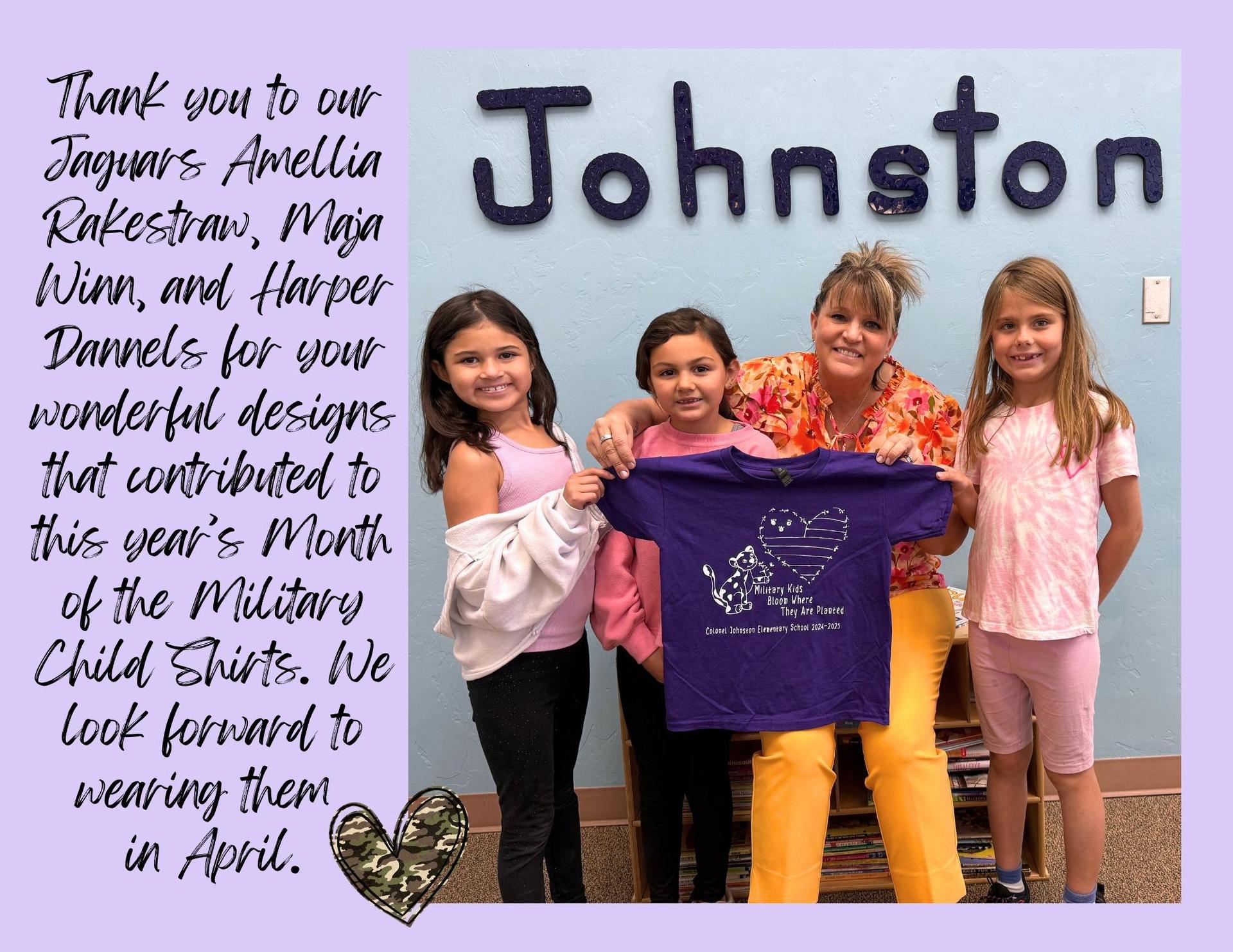 CJES Military Children appreciation T-Shirts