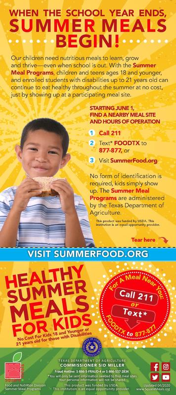 Summer Meals Information Featured Photo