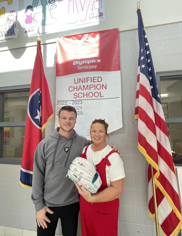 Garrett Spain with his mother, Toni Pennington