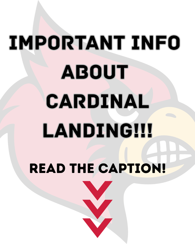 Cardinal Landing is from 3:00pm to 6:00 pm on Monday 7/27 and Tuesday 7/28
