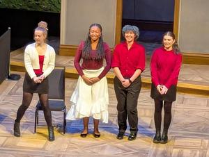 The quartet is introduced on stage