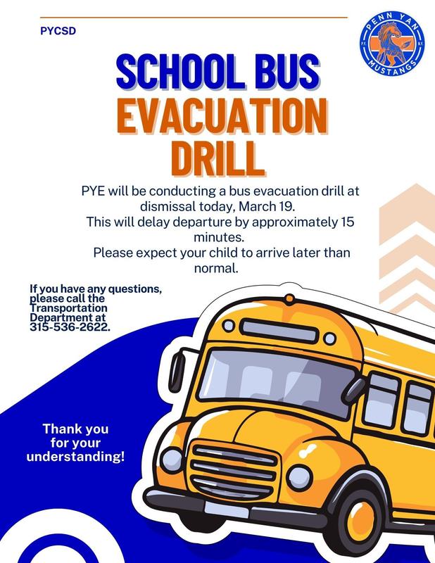 PYE Bus Evacuation Drill 3/19/2026 Featured Photo