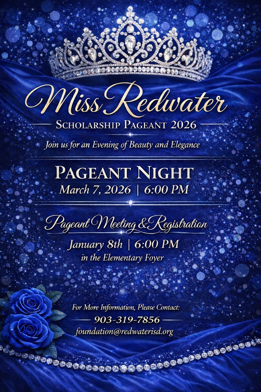 Miss Redwater Pageant Registration Flyer