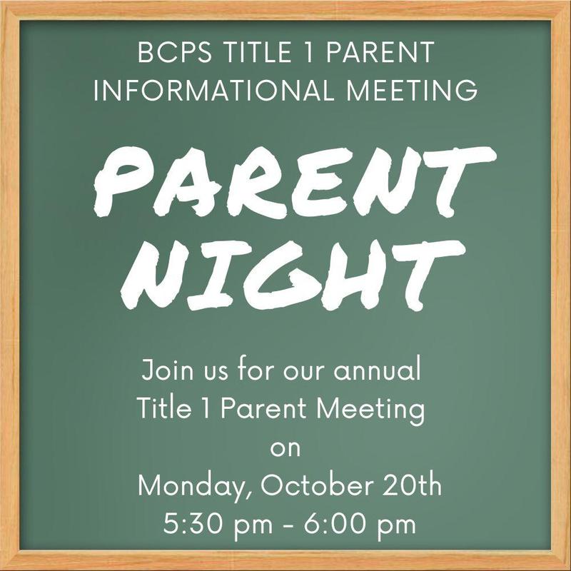 BCPS Title 1 Parent Night
