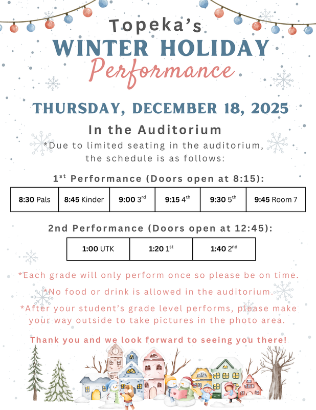 Topeka Winter Performance Program flyer