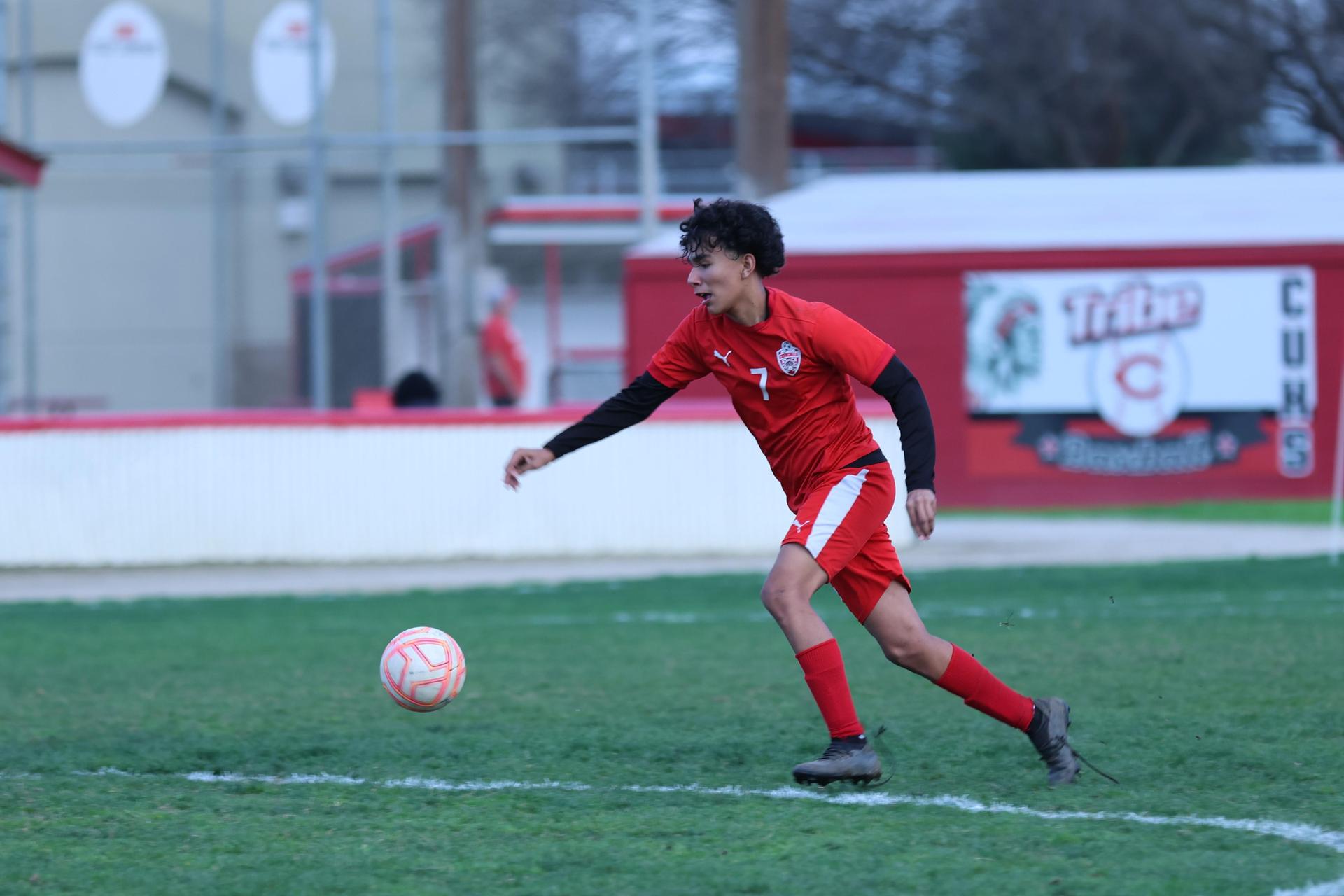 junior varsity boys playing soccer against washington union