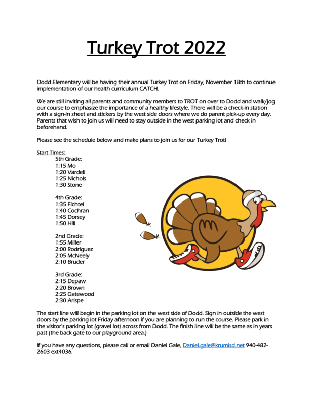 Annual Dodd Turkey Trot is November 18! Featured Photo