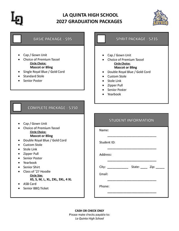 Graduation Packages - Class of 2027 all graduation orders (cap and gowns, stoles, tassels, etc.) are due by October 16. Featured Photo