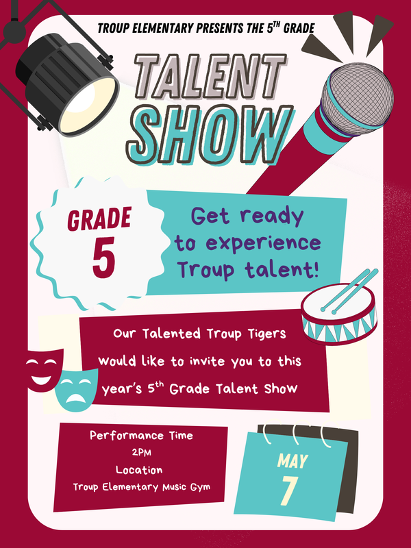 5th-grade talent show flyer