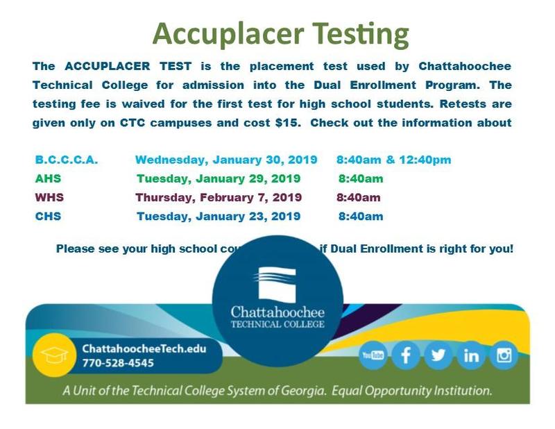 Students gaining more info for taking the Accuplacer