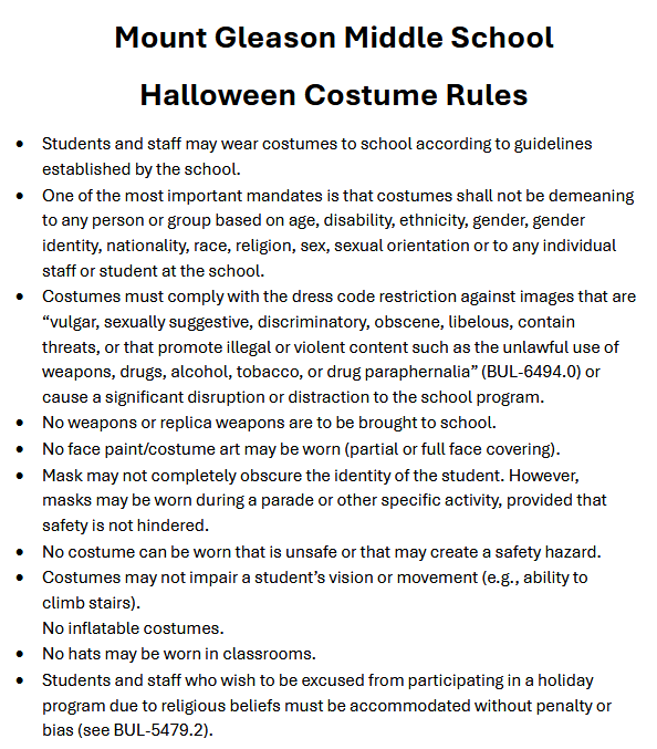Halloween Rules