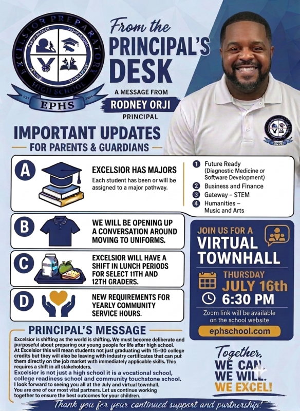 EPHS 07/16/2026 Town Hall flyer