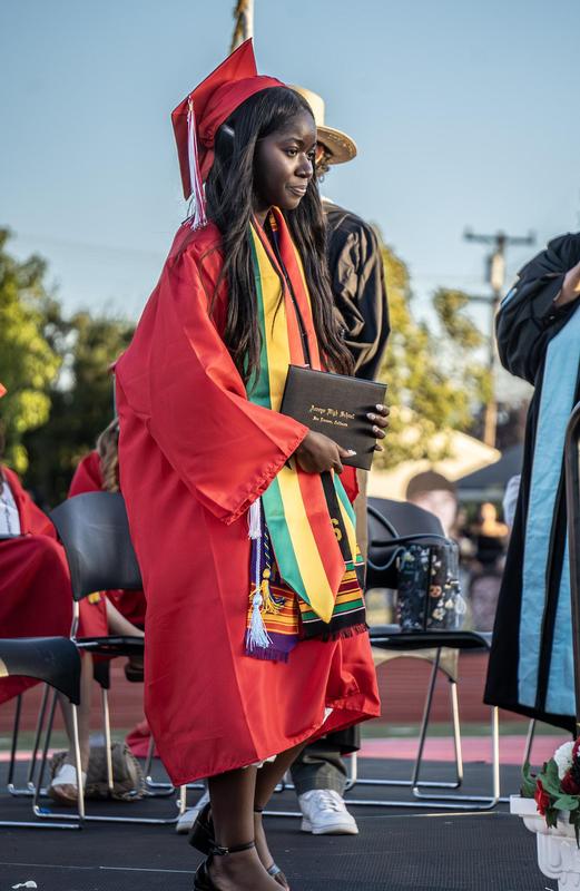 Alexa Aduntwum at the 2026 Arroyo High School graduation ceremony.
