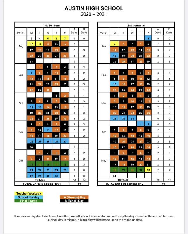 Black and Orange Day Calendar