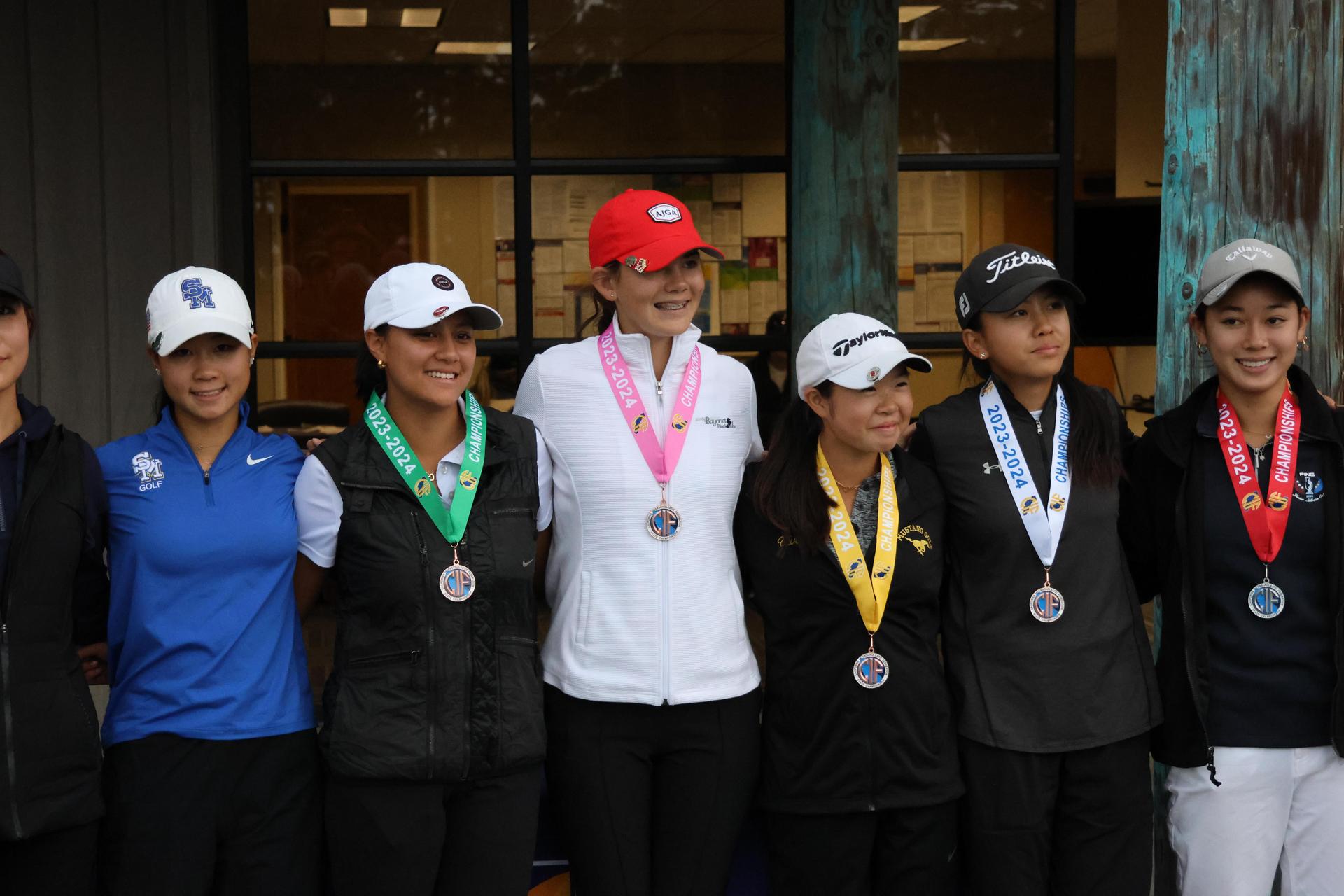 top finishers posing