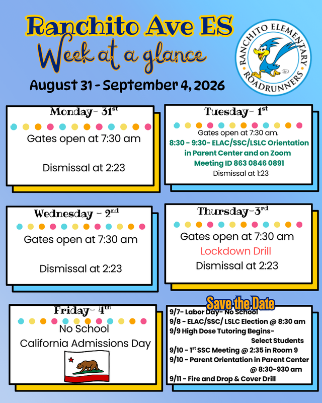 Week at a Glance