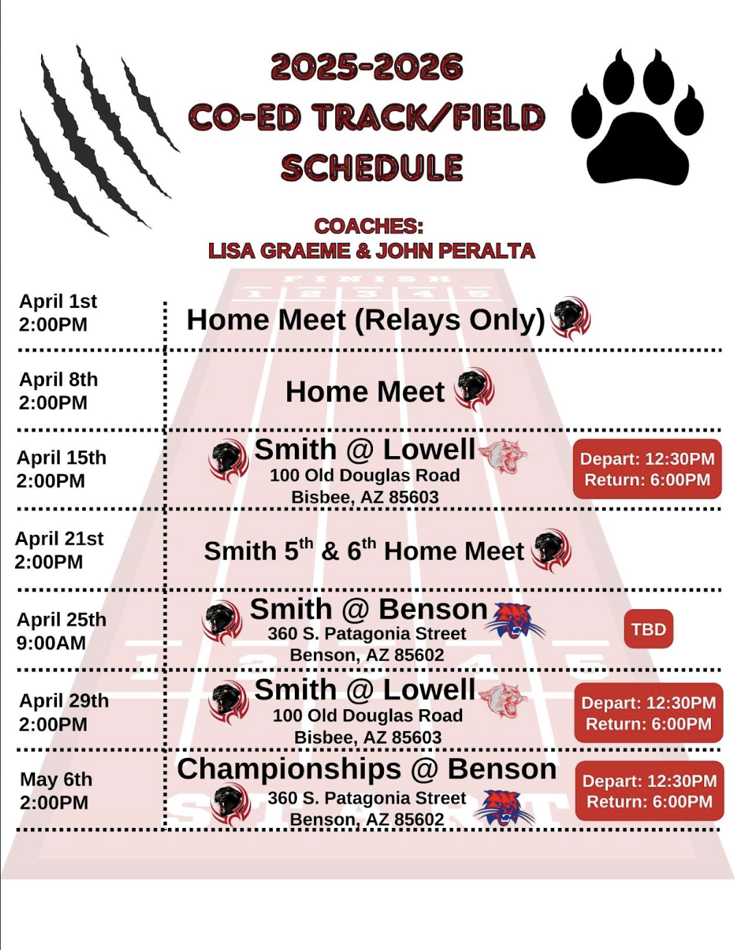 Track & Field Leave and Return