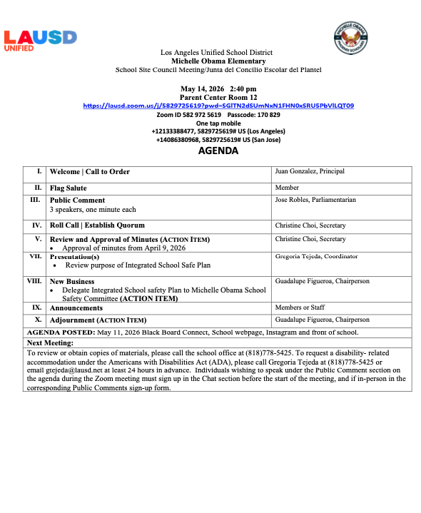 SSC Agenda 5-14-26