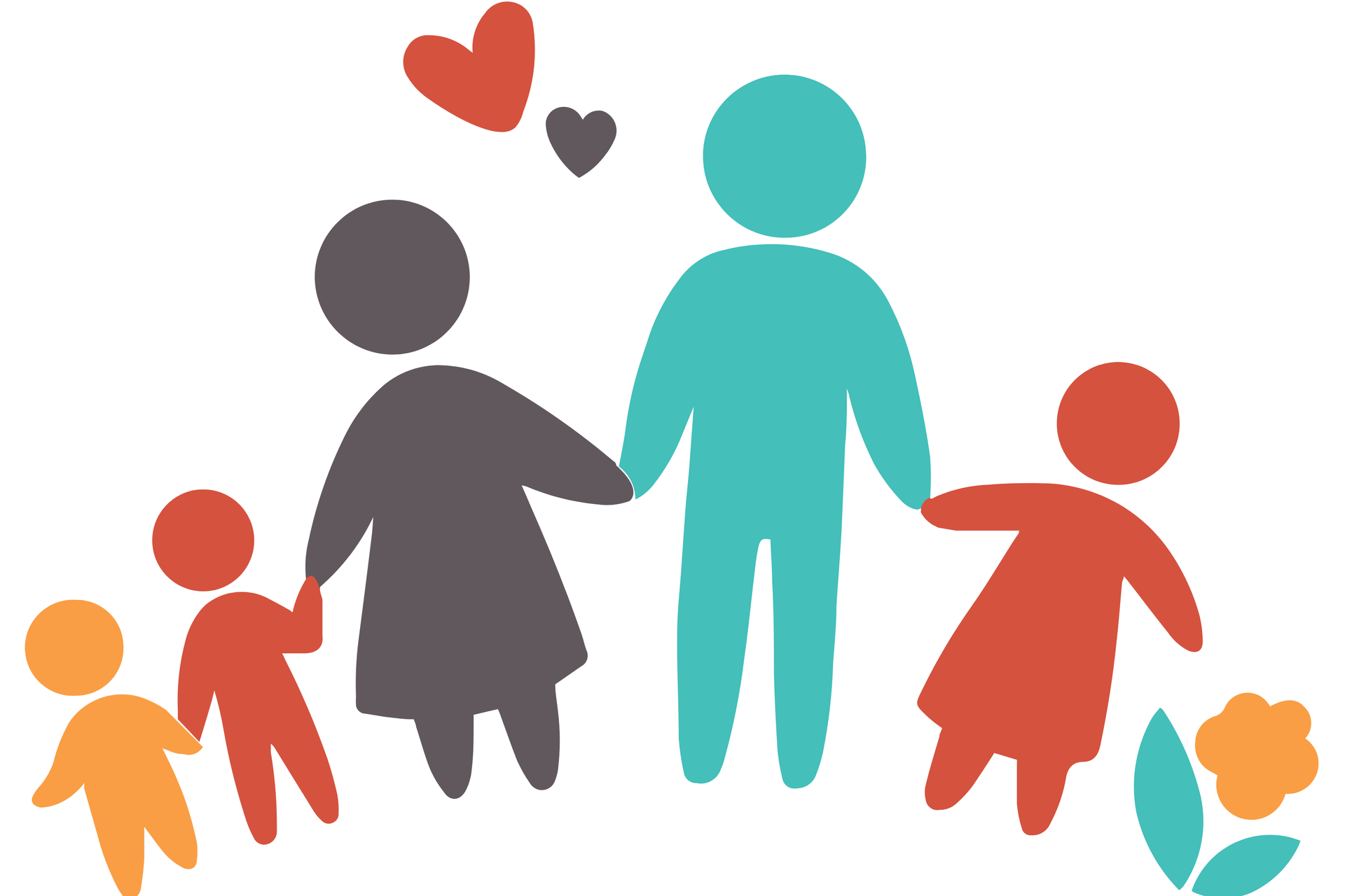 Family holding hands 