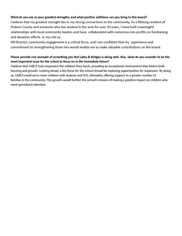 Candidate Profiles for the Board Election