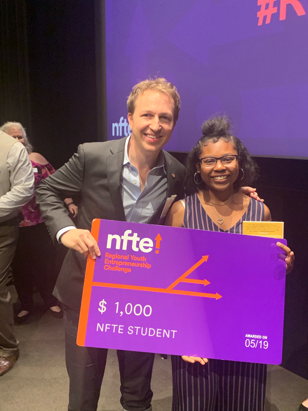 Naije'e Hanley won the LA Regional NFTE Competition! Featured Photo
