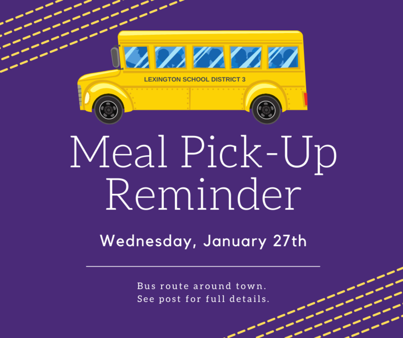 Free Meal Pick-Up Event Scheduled for Wednesday, January 27th