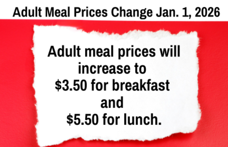 Meal price change