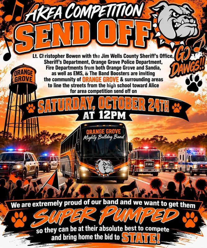 Marching Band Area Contest Send Off - Saturday, Oct. 24