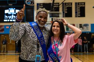 Newly crowned staff king and queen