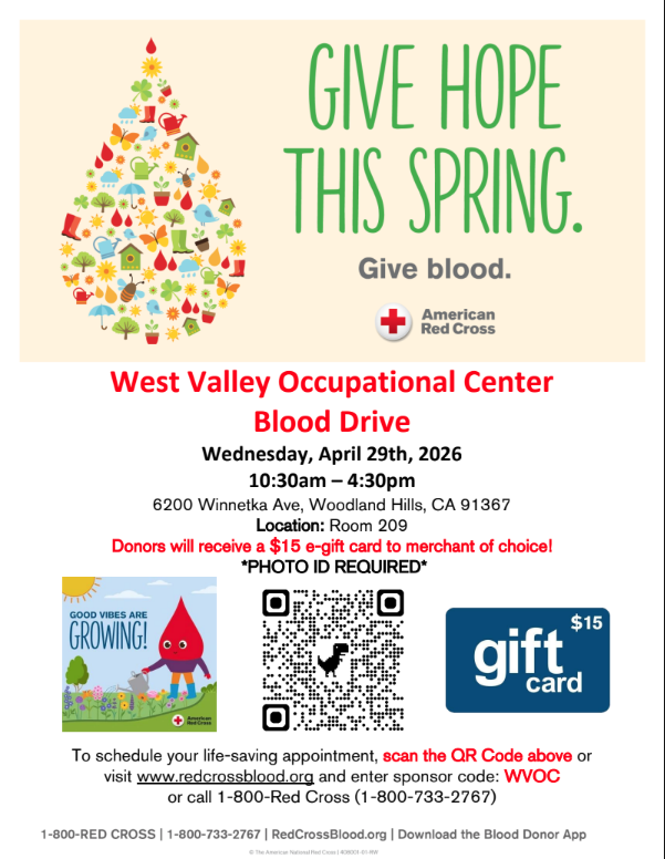 ARC Blood Drive Flyer