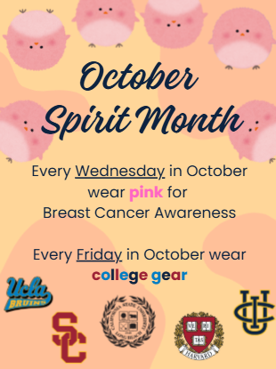 October Spirit Month English