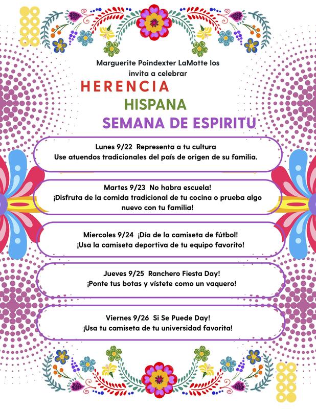 Semana de la Herencia Hispana 9/22-26
