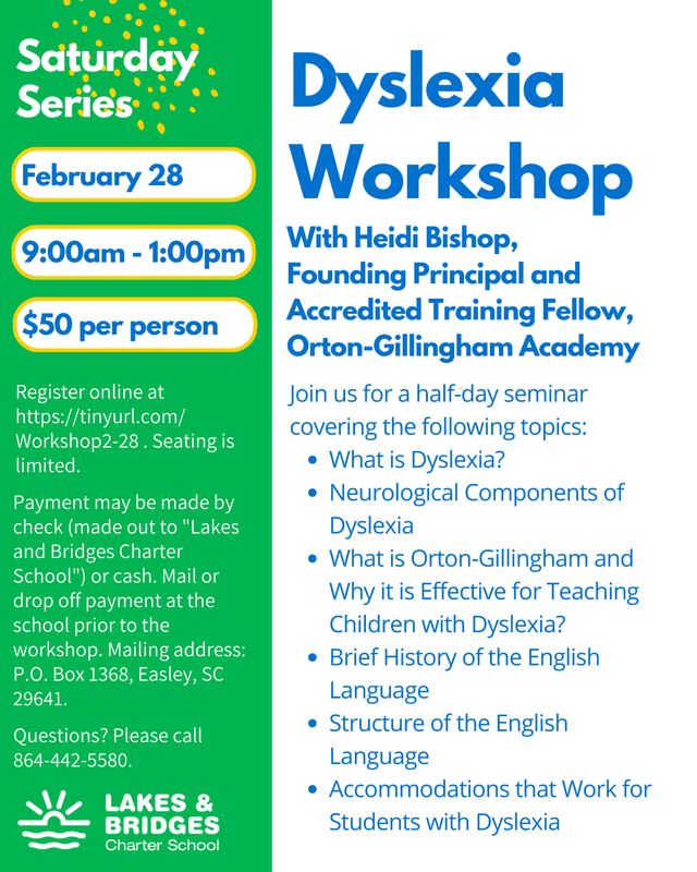Dyslexia Workshop Flyer