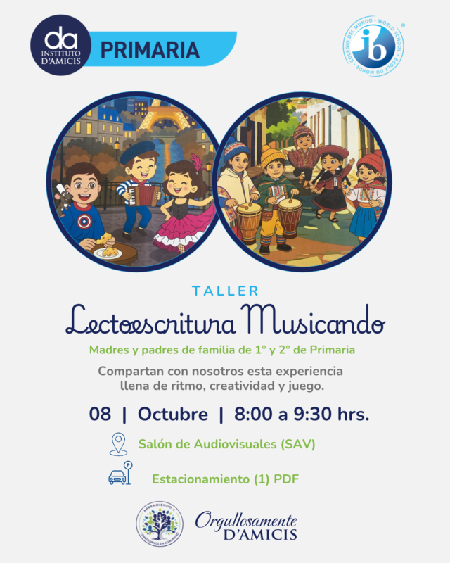 Taller de Lectoescritura Musicando para Madres y Padres de Familia de 1° y 2° de Primaria Featured Photo