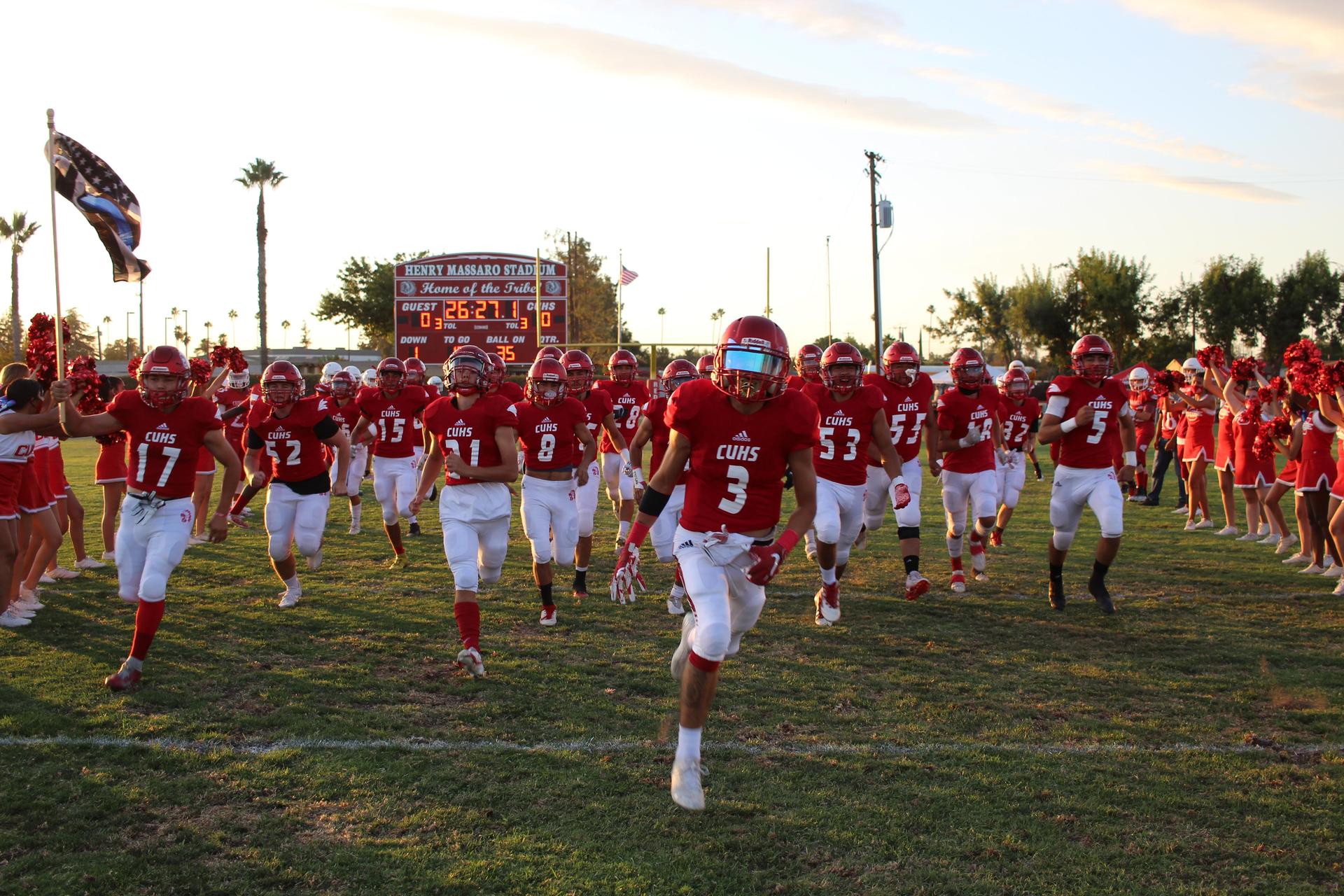 Students enjoying the football game against hoover