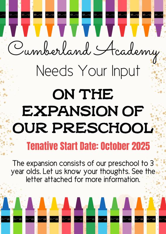 Cumberland Familes!! We need your input!