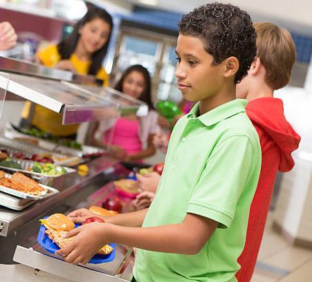 Students in Cafeteria Line